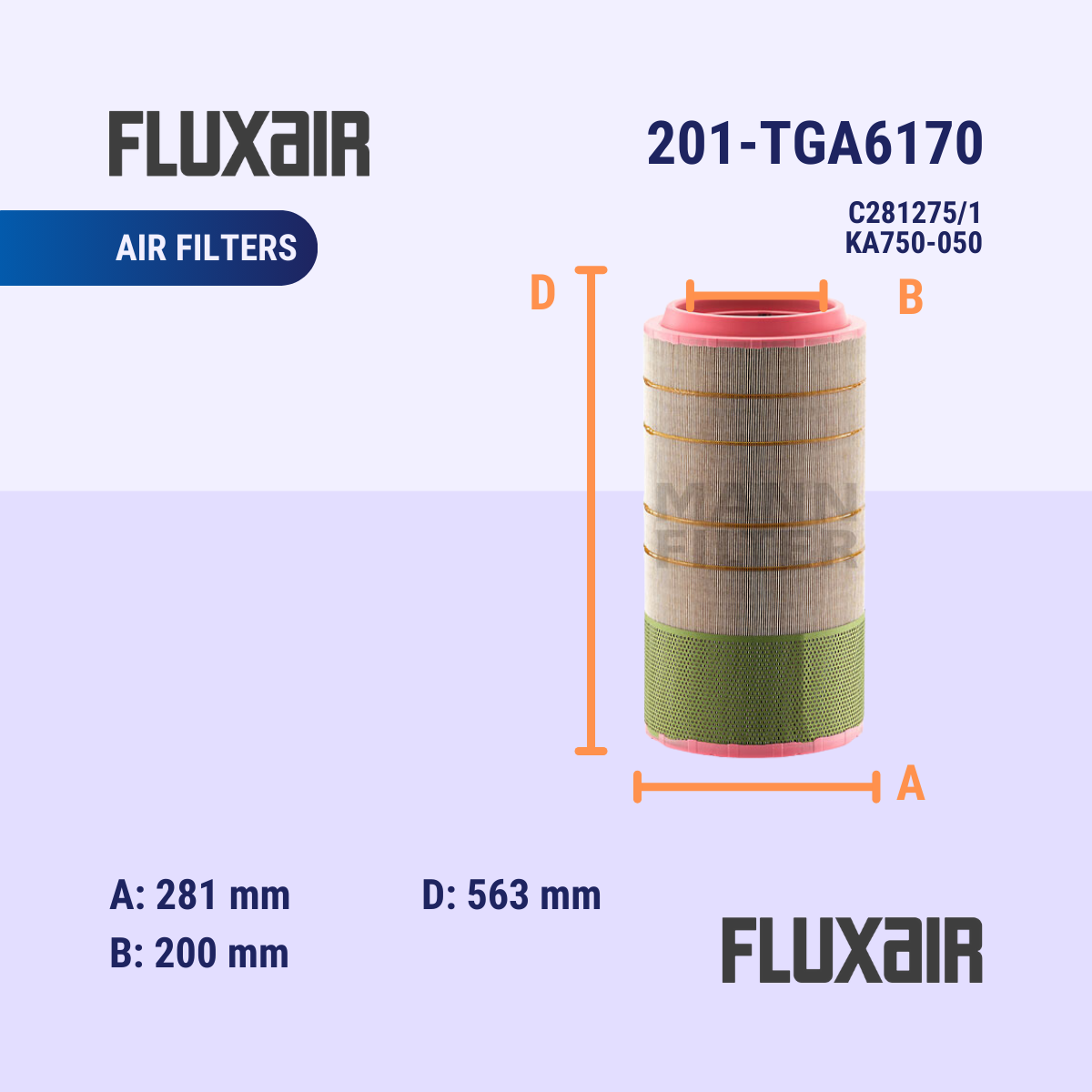 Field Air Compressors - Products - 201 - Air Filters - 201-TGA6170 (C2812751) (KA750-050)